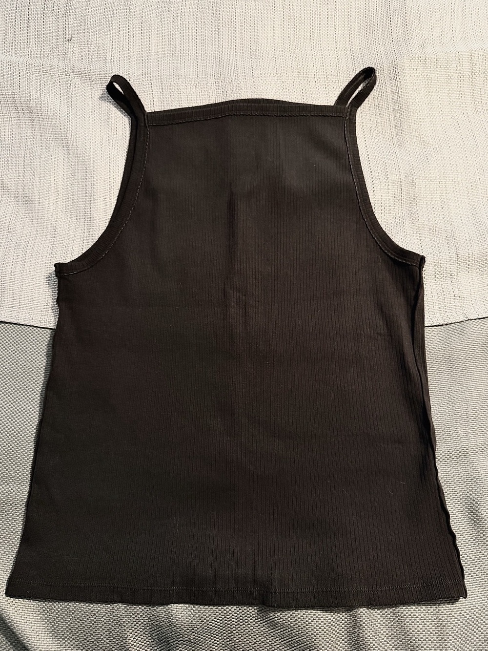 Free People We the Free Mia Ribbed Tank Top in Black XL